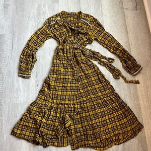 Anthropologie Midi Wrap Dress